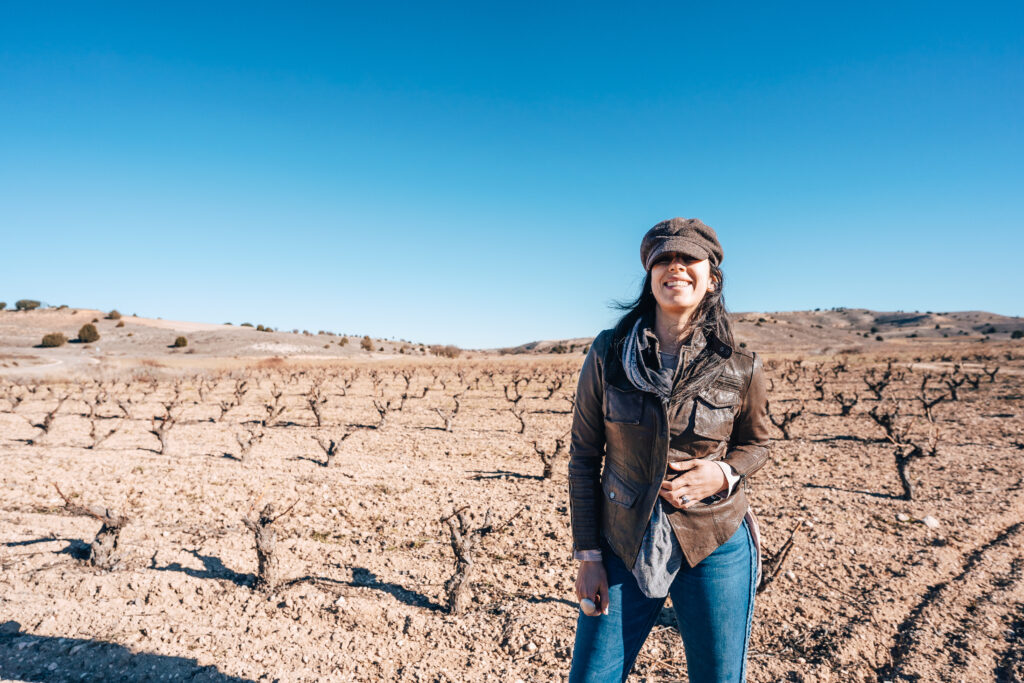 Melissa Del Campo at a wine estate in Ribera del Duero, Spain