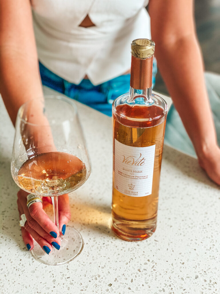 Melissa Del Campo leading a private wine tasting in Orlando Florida