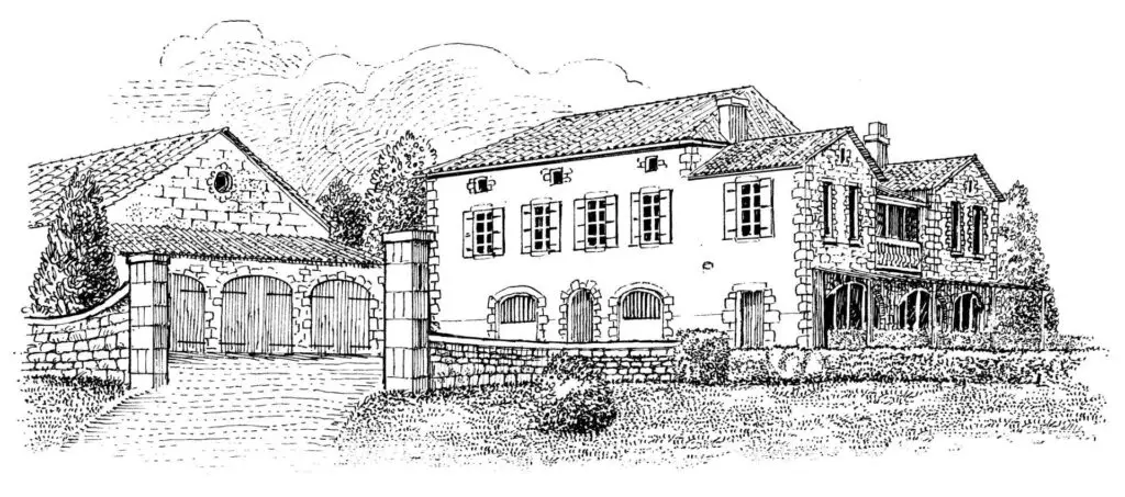 chateau noziere maison gravure