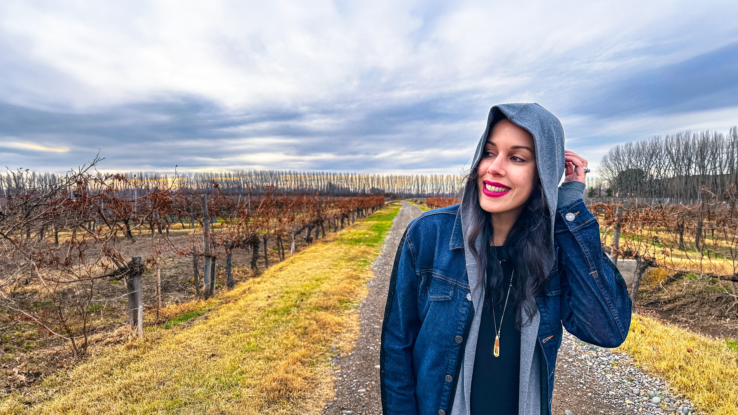 Melissa Del Campo in a vineyard during a wine travel and producer visit experience